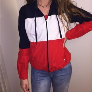 Red White & Blue Zip Up